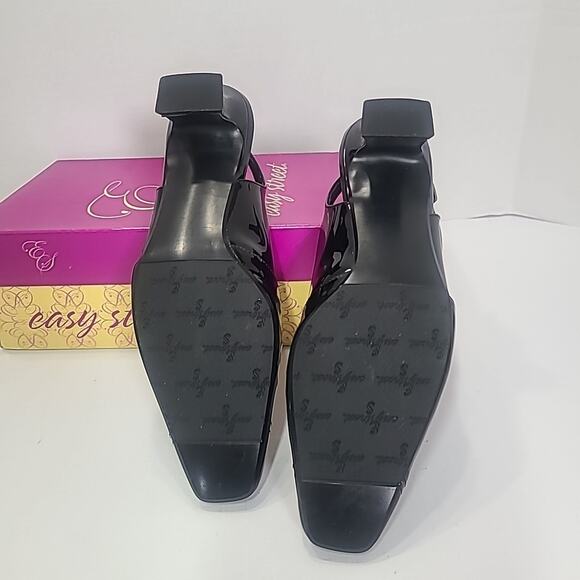Easy Street Black Patent Slingback Pumps – Kitten/Block Heel – Women’s Sz 7 - Picture 4 of 10